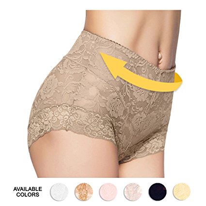 Lily High-Rise Tummy Control Lace Panties Sexy Lingerie Underwear for Women