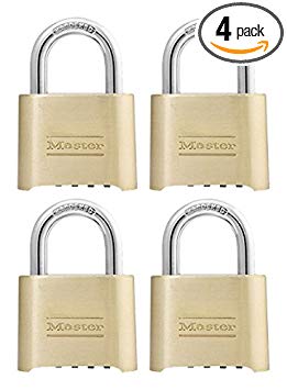 Master Lock Padlock, Set Your Own Combination Lock, 2 in. Wide, 175D (Pack of 4)