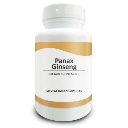Pure Science Panax Ginseng Root Extract SE Ginsenoside 600mg - Lowers Blood Glucose Level Combats Fatigue Increases Libido - 50 Vegetarian capsules