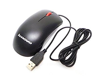 Genuine 45J4889 M-U0025-O Lenovo USB 2-Button Black Red Scroll Wheel Computer PC Optical Mouse Compatible Part Numbers: 45J4888, 25011476, 45J4889, M-U0025-O