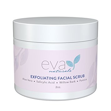 Eva Naturals - Exfoliating Facial Scrub - Helps Reduce Acne, Pores, Blackheads, Dead Skin Cells - 2 oz.