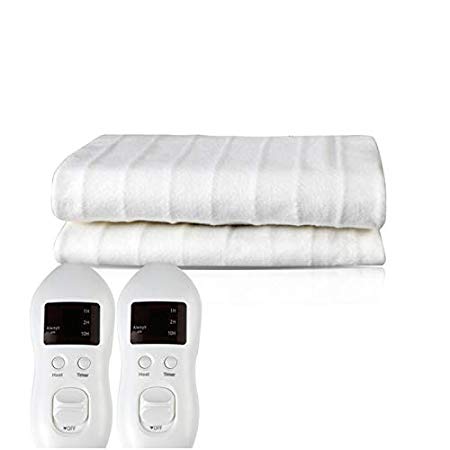 T YONG TONG Heated Mattress Pad, Electric Heating Bed Toppers with EasySet Control and Timer, Fast Heating Technology, Ultra-Fresh Anti-Bacteria Extra Comfort, White (King)