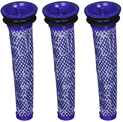 3 Pack Dyson Filter Replacements Pre Filters for Dyson V6, V7, V8, DC58, DC59 Vacuum. Replaces Part # 965661-01