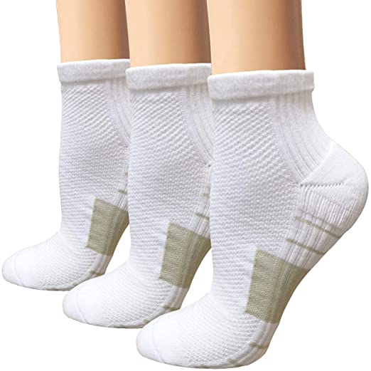 Compression Ankle Running Socks Men Women 3/7 Pack, Performance Cozy Low Cut Cushion Athletic socks Arch Support