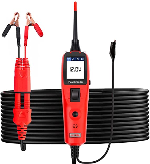 Autel Powerscan Ps100 Electrical System Tester Ps 100 Circuit Tester with 20ft Cable, Built-In Circuit Breaker, Easy to Read AC/DC Current Resistance, Test Continuity/Probe/Sensor Signal