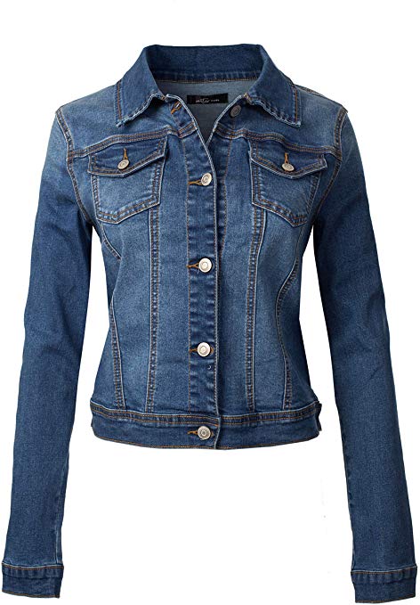 Design by Olivia Women's Classic Casual Vintage Denim Jean Jacket/Vest