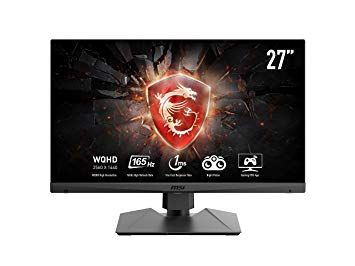 MSI Optix MAG272QR 27 Inch VA Flat WQHD 165 Hz Freesync Gaming Monitor, (2560 x 1440, 1 ms, 2 x HDMI, 1 x Display Port, 3 x USB, 1 x USB-C, Height Adjustable)