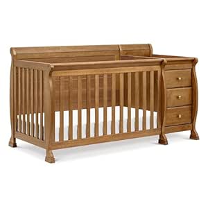 DaVinci Kalani 4-in-1 Convertible Crib and Changer Combo in Chestnut