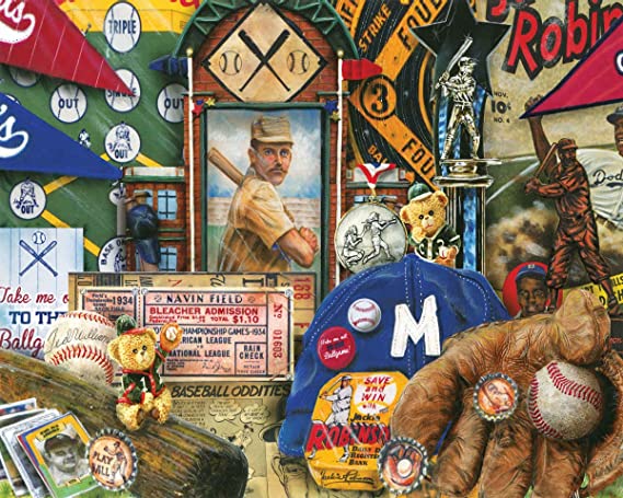 Springbok Puzzles - Vintage Baseball - 1000 Piece Jigsaw Puzzle - Large 30 Inches by 24 Inches Puzzle - Made in USA - Unique Cut Interlocking Pieces