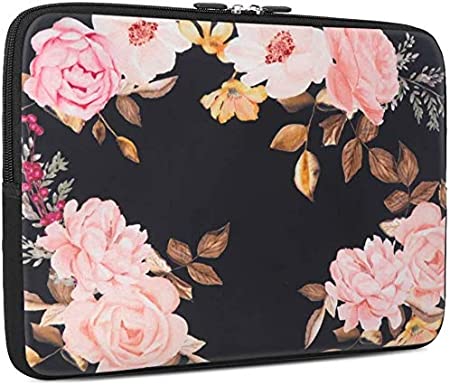 iCasso 13-13.3 Inch Laptop Sleeve, Neoprene Elegent Protective Notebook Bag Briefcase Cover Carrying Case MacBook Air, MacBook Pro, Tablet PC, Ultrabook, Netbook, Floral