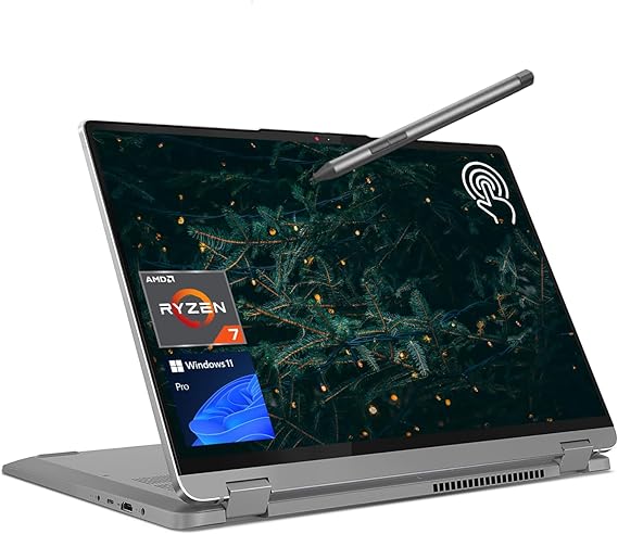 Lenovo IdeaPad Flex 5 2-in-1 Laptop, 16” WUXGA Touchscreen Display, AMD Ryzen 7 7730U Processor, 16GB RAM, 1TB SSD, Wi-Fi 6, Fingerprint Reader, Webcam, Backlit KB, Windows 11 Pro, Stylus Pen