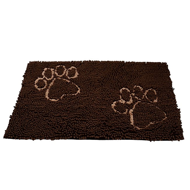 Dog Doormat for Dirty Dogs - Microfiber Absorbent Pet Door Mat, Brown