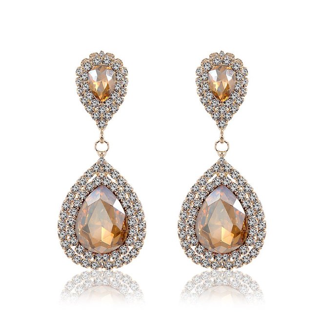 Miraculous Garden Womens Silver Gold Rose Gold Plated Crystal Rhinestone Wedding Hypoallergenic Drop Earrings for Mothers Day
