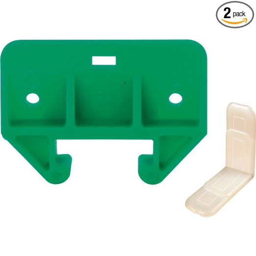 Prime-Line Products R 7085 Drawer Track Guide Kit, 1-1/8 in. Plastic, Green Guide w/White Saddles (Pack of 2)