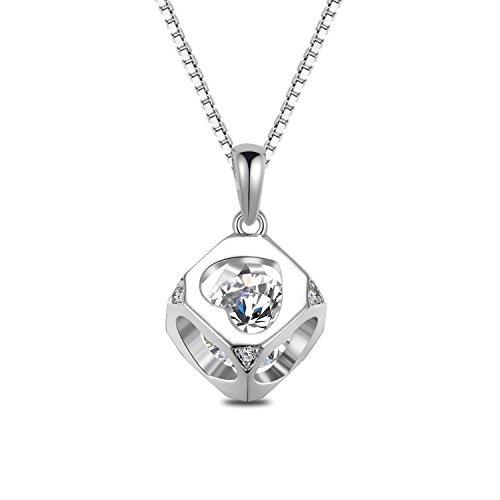 T400 Jewelers "Hollow Heart" Openwork 925 Sterling Silver Pendant Necklace, 18" Love Gift