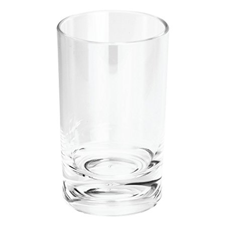 InterDesign Eva Tumbler Cup for Bathroom Vanity Countertops - Clear