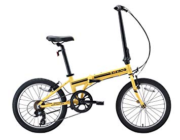 EuroMini ZiZZO Campo 28lb Lightweight Aluminum Frame Shimano 7-Speed Folding Bike 20-Inch