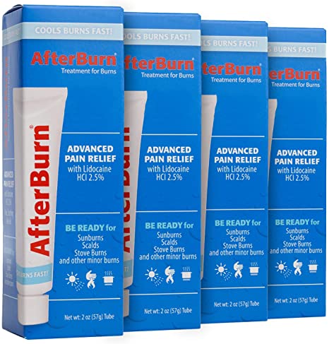 After Burn Pain Relief Aloe Gel, 2 oz (Pack of 4)