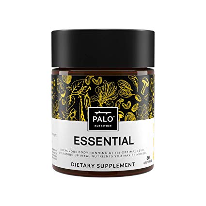 ESSENTIAL  | All-inclusive supplement 2 month supply(60 ea)- Formulated with 9 Crucial Nutrients including Vitamins D3, B12, E, K2 (as MK7), Folate and Minerals Boron and Magnesium| By PALO Nutrition