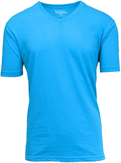 Galaxy by Harvic Mens Short Sleeve V-Neck T-Shirt