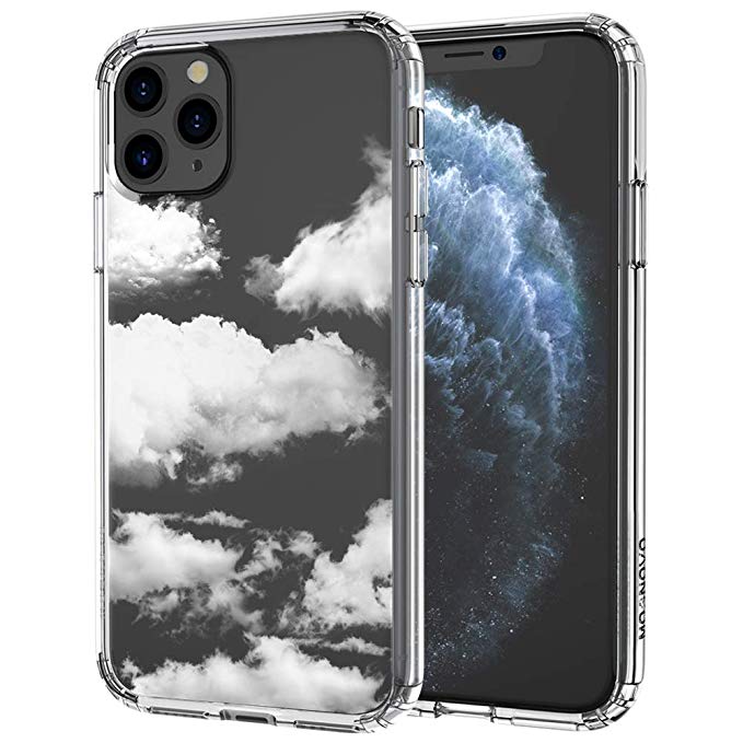 MOSNOVO iPhone 11 Pro Case, Cloud Pattern Clear Design Transparent Plastic Hard Back Case with TPU Bumper Protective Case Cover for Apple iPhone 11 Pro (2019)