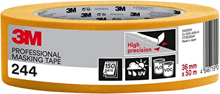 3M Masking Tape 244 High Precision, medium tack, UV stable, indoors & outdoors, 36 mm x 50 m