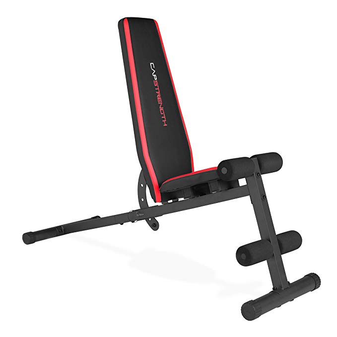 CAP Strength Deluxe Utility Bench, black & Red