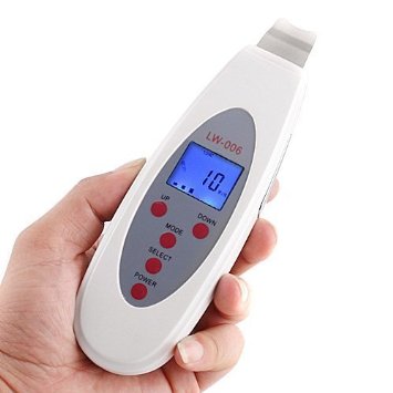 Ultrasonic Skin Scrubber Spatula for Gentle Peeling,Skin Clean, Ion Therapy and Face Lifting LCD Screen