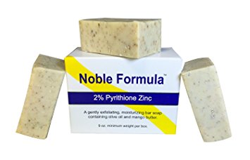 Noble Formula 2% Pyrithione Zinc Bar Soap 3 Oz Each, (3 Pack), Mango Butter (Vegan) – Hand Crafted in the Usa, Especially Formulated for Those with Psoriasis, Eczema, Dry and Sensitive Skin