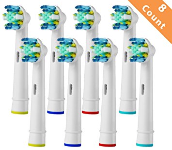 8pcs Replacement Toothbrush Heads for Braun Oral-B Floss Action Electric Toothbrush (8PCS)