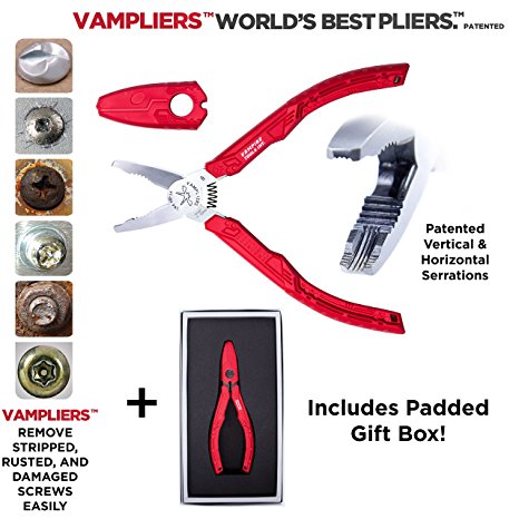 VamPLIERS World's Best Made Pliers! Specialty Screw Extraction Pliers. Extract Stripped Stuck Security, Corroded, or Rusted Screws Made in Japan