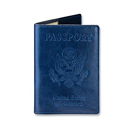 SwissElite Genuine Leather Passport Cover Holder For Men & Women in 6 Colors