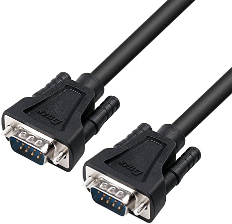 DTECH 5 Feet DB9 9 Pin Serial Cable Male to Male RS232 Straight Through Cord