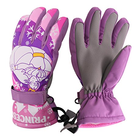 Sized Boy Girl Color Changing Winter Skiing Snowboard Gloves