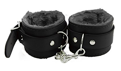 Star Tech Japanese Extreme Slavery SM Bondage Cuffs (Black Fur)