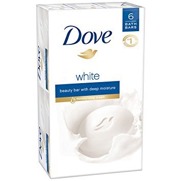 Dove Beauty Bar, White 4 oz, 6 Bar