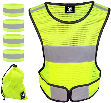 High Visibility Vest. Reflective Running Vest. Reflective Vest for Walking. Safety Reflective Running Gear for Men and Women for Night Running. Reflective Tape Bands Clothing.