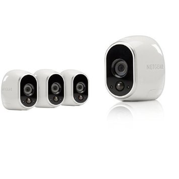 Arlo Smart Home Security Camera System - 4 Camera bundle 3 Camera Kit w Base Station and 1 Add On camera