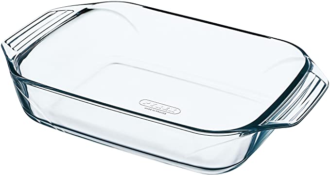 Pyrex Optimum Glass Rectangular Roaster High Resistance Easy Grip 27x17 cm, 1