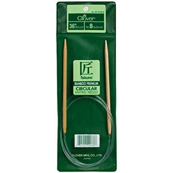 Clover Takumi Bamboo Circular 36-Inch Knitting Needles, Size 4 (3016/36-04)