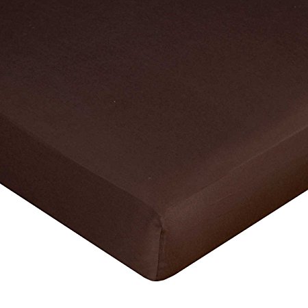 Carter's Sateen Fitted Crib Sheet, Dark Bark Brown