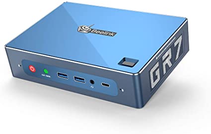 Beelink GTR Mini PC Windows 10 Pro,AMD Ryzen7 3750H(up to 4GHz) 8GB DDR4 256GB NVMe SSD,Radeon Vega 8 Graphics 4K Mini Computer Gameing,WiFi6 BT5.0,Dual HDMI, DP, Type-C