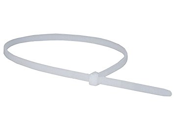 Monoprice Cable Tie 14 inch 50LBS, 100pcs/Pack - White