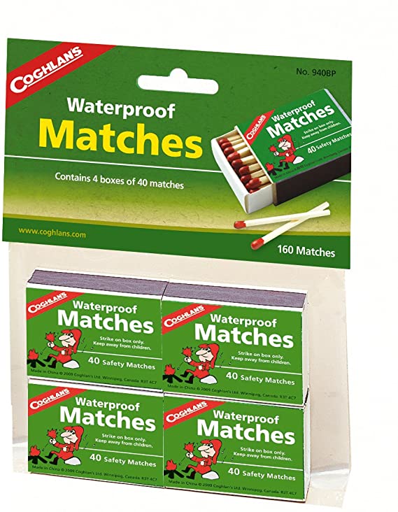 Coghlan's 940BP Waterproof Matches,  4 pack