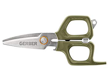 Gerber 31-003272 Neat Freak Braided Line Cutter and Freshwater Serrated Fishing Scissors Tool, Green