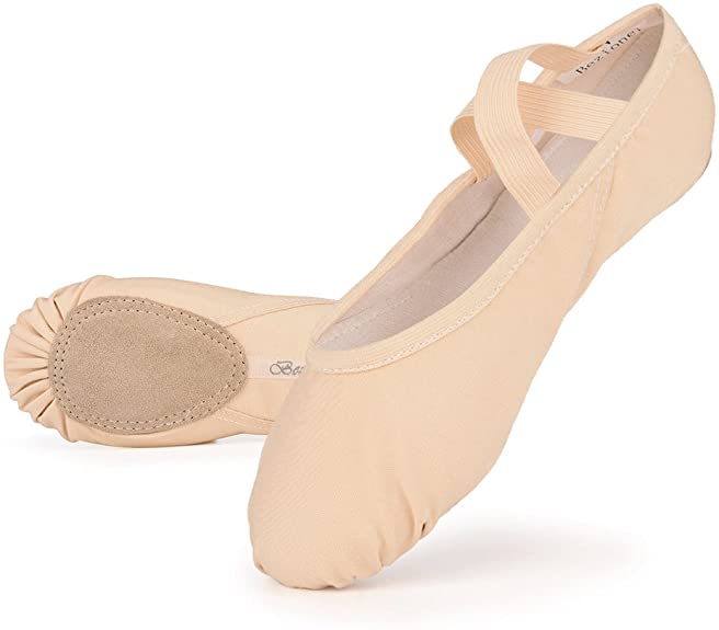 Bezioner Girls Canvas Ballet Shoes Ballet Slipper for Kids Women,Yoga Shoes for Dancing