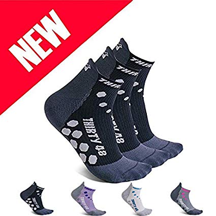 Thirty 48 Compression Low Cut Running Socks for Men and Women | 15-20mmHg Compression