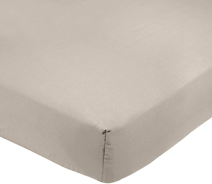 AmazonBasics 200-Thread-Count Polycotton Fitted Sheet, Single - Graphite