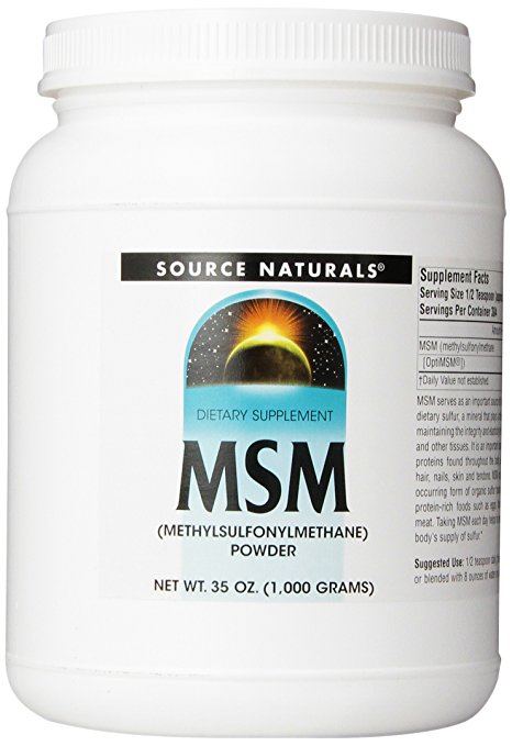 Source Naturals MSM Methylsulfonylmethane Powder, Important Source of Bioavailable Dietary Sulfur, 35 Ounce