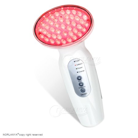 NORLANYA RED Light Therapy Machine - Collagen Boost 660nm - Skin Firming and Lifting Rechargeable USBWall Plug Charging - Light Emission Control Sensor